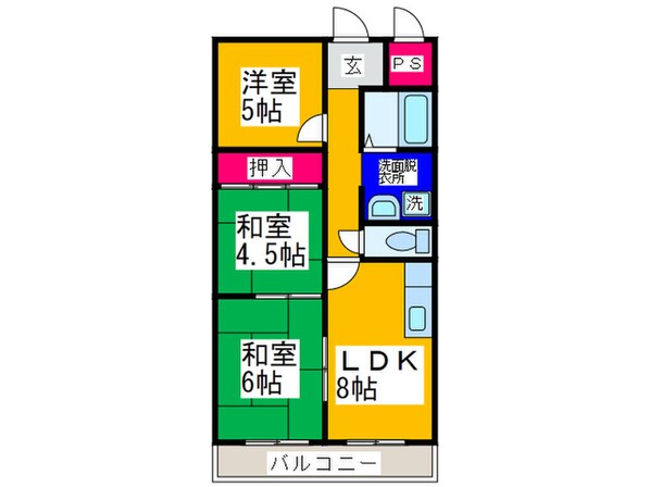 松岡マンションの物件間取画像